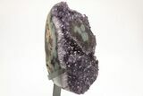 Sparkling, Amethyst Geode Section on Metal Stand #209226-2
